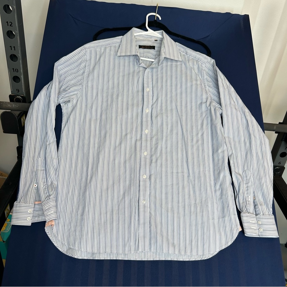 Ben Sherman‎ Classic Blue and White Striped Dress Shirt